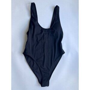 River Island black ribbed swimsuit Size 4